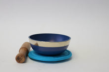 Load image into Gallery viewer, Portable Blue Singing Bowl Gift Set with Mallet and Cushion Handcrafted from Nepal
